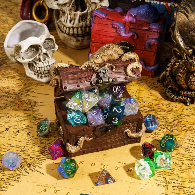 Deepsea Hoard | Brown | Cast Resin Dice Box