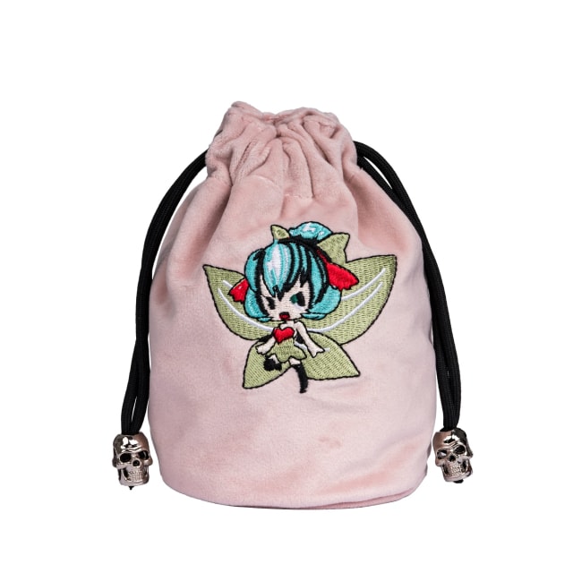 Pixie's Pouch | Flannel Drawstring Dice Bag | Pink