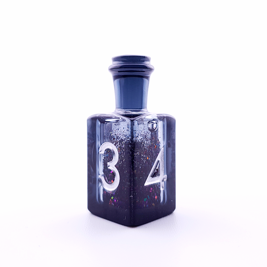 Elixir of Secrets | Potion Bottle Dice | Liquid Core | 7 Piece Dice Set