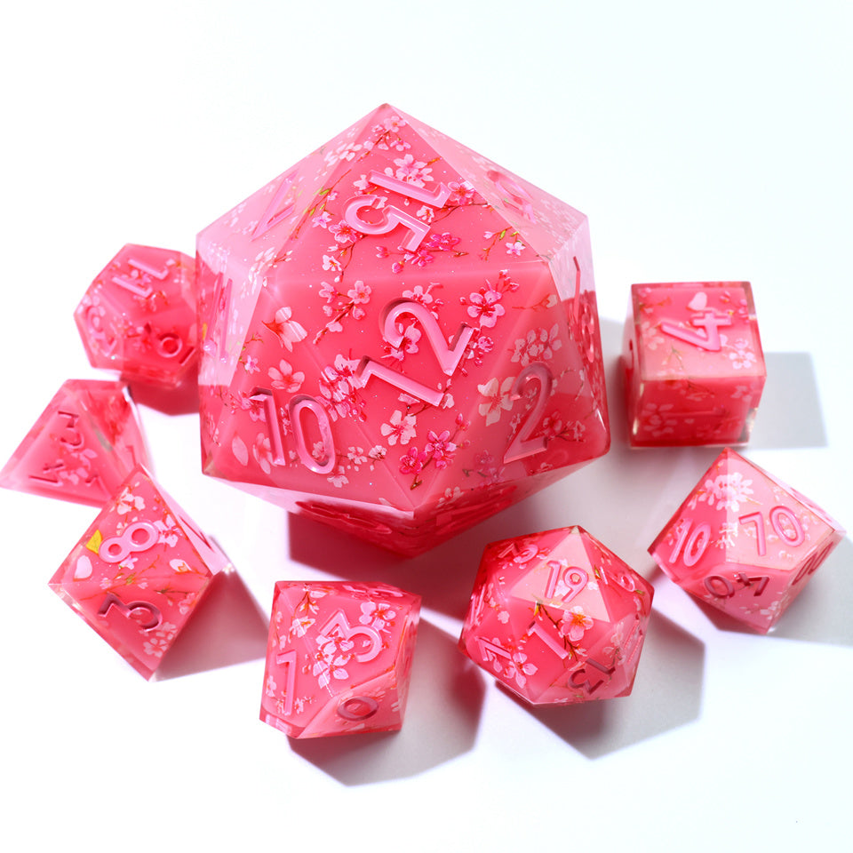 Candied Blosson | 50mm D20 | Oversized Art Core Dice