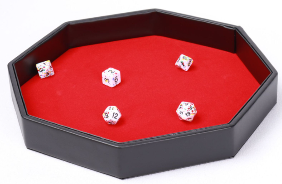 Epic Expanse | Large Dice Tray | Vegan Leather & Velvet