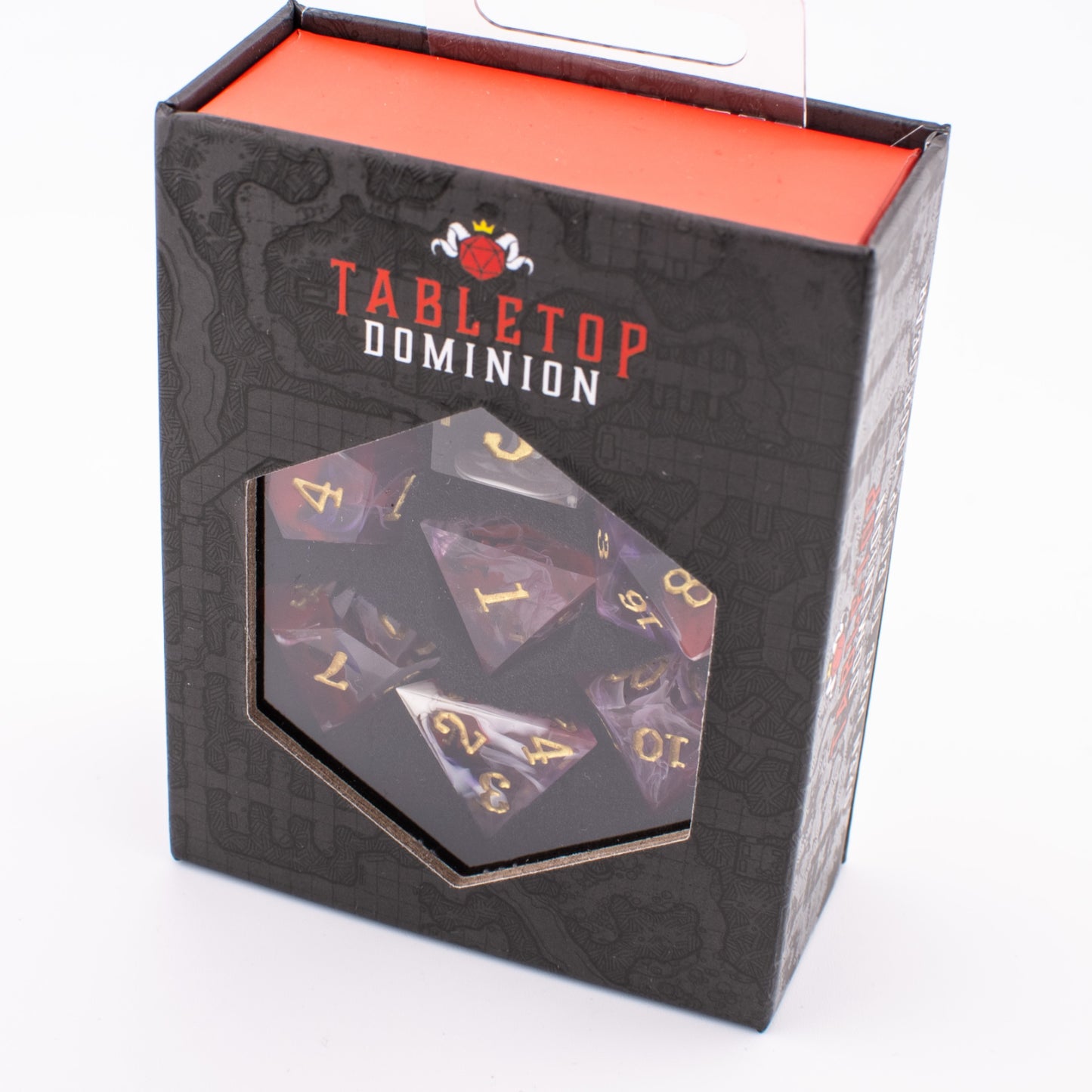 Jester's Gambit | Sharp Edge Resin Dice | 7 Piece Set