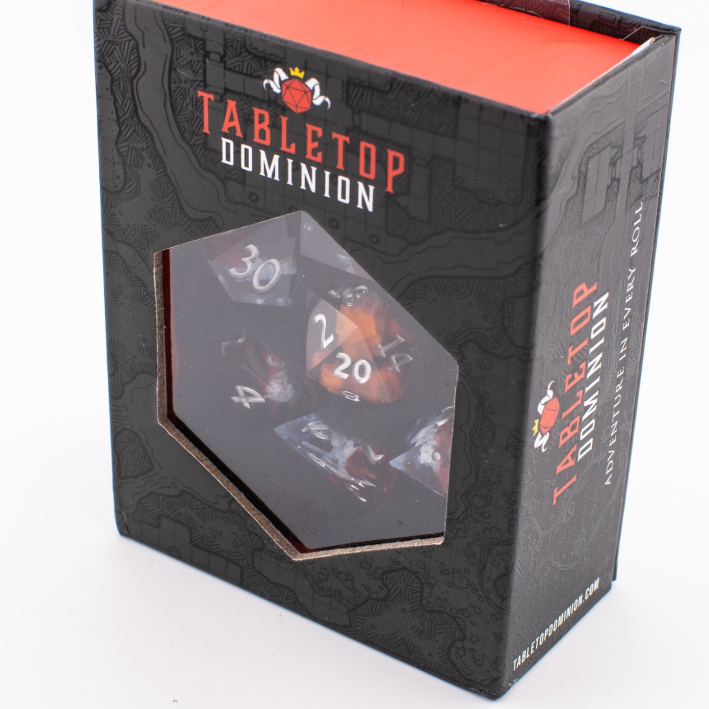 Ember Cloud | Sharp Edge Dice | Resin | 7 Piece Set