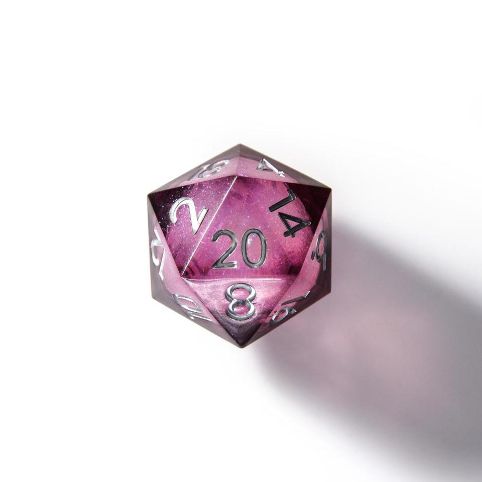 Moonbeam | 33mm D20 | Oversized Liquid Core Dice | Single Dice