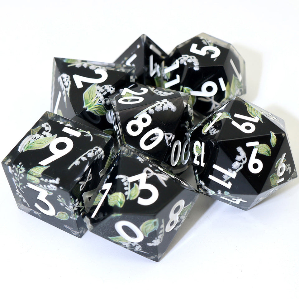 Midnight Moondrop | Art Core Dice| 7 Piece Set