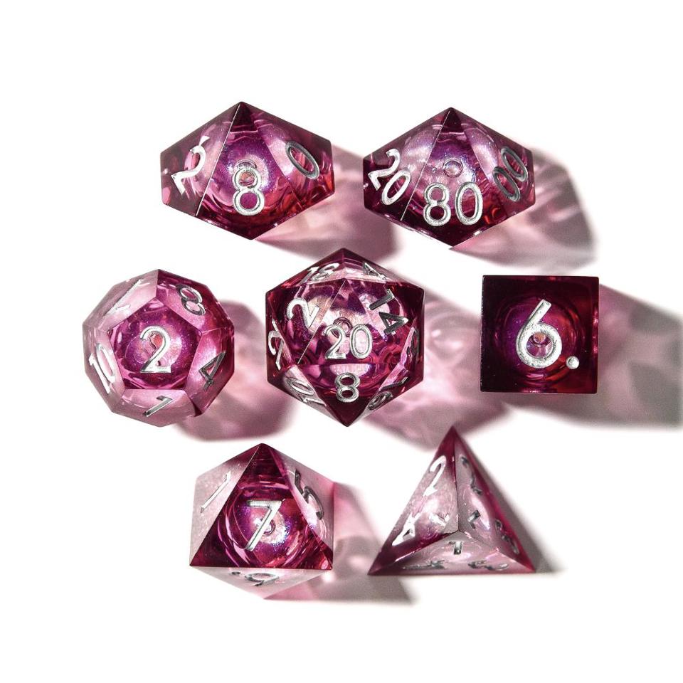 Moonbeam | Liquid Core Dice | Resin | 7 Piece Set