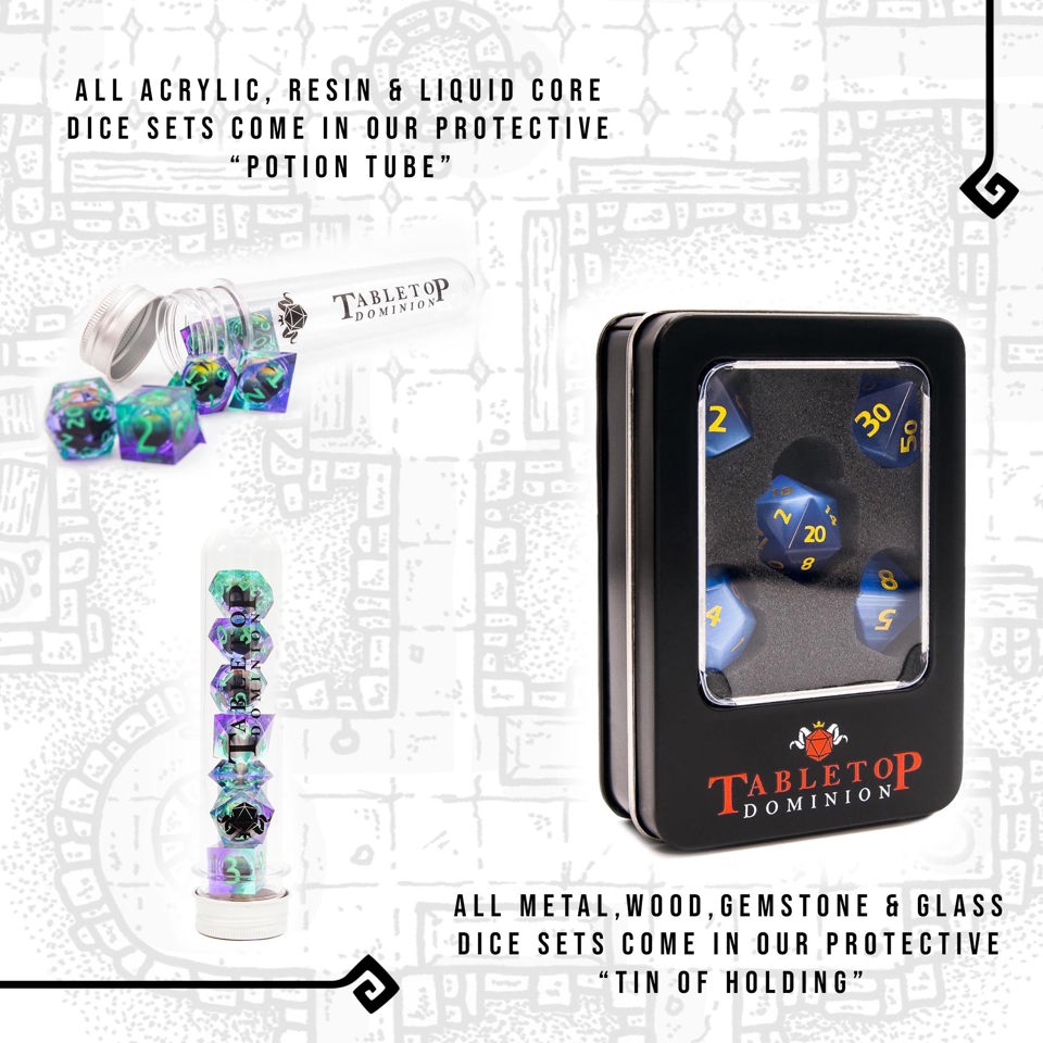 Lavender Lore | Soft Edge Dice | Acrylic | 7 Piece Set
