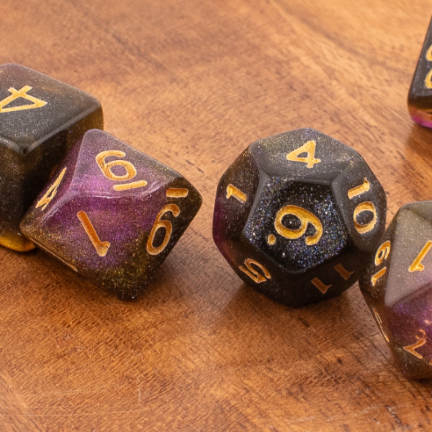 Stellar Mystic | Galaxy Pattern Dice | Soft Edge | 7 Piece