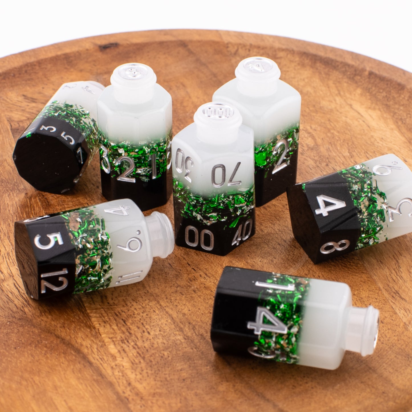 Sylvan Brew | Potion Bottle Resin Dice Set | Sharp Edge | 7 Piece Set