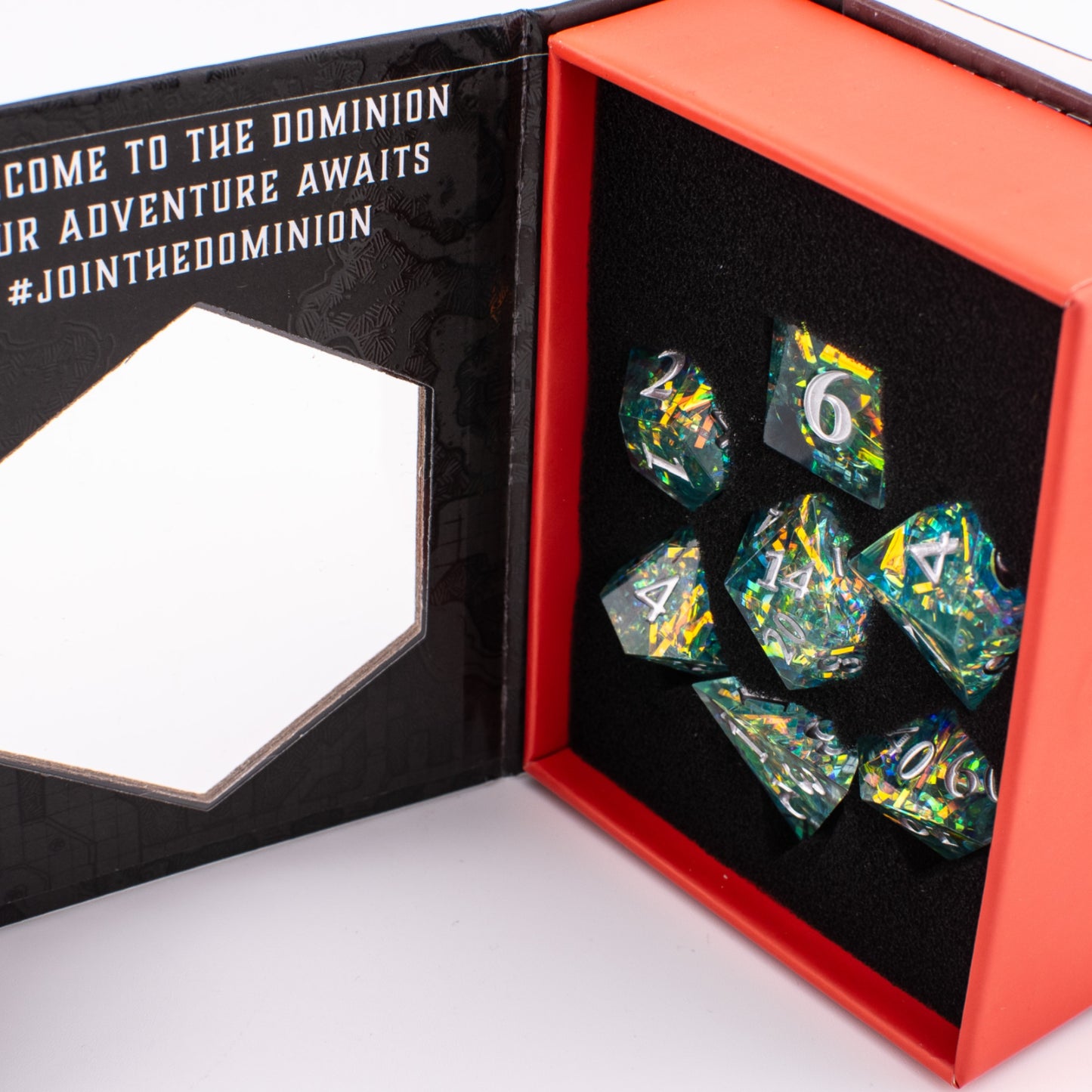 Azure Starlight | Sharp Edge Dice | Resin | 7 Piece Set