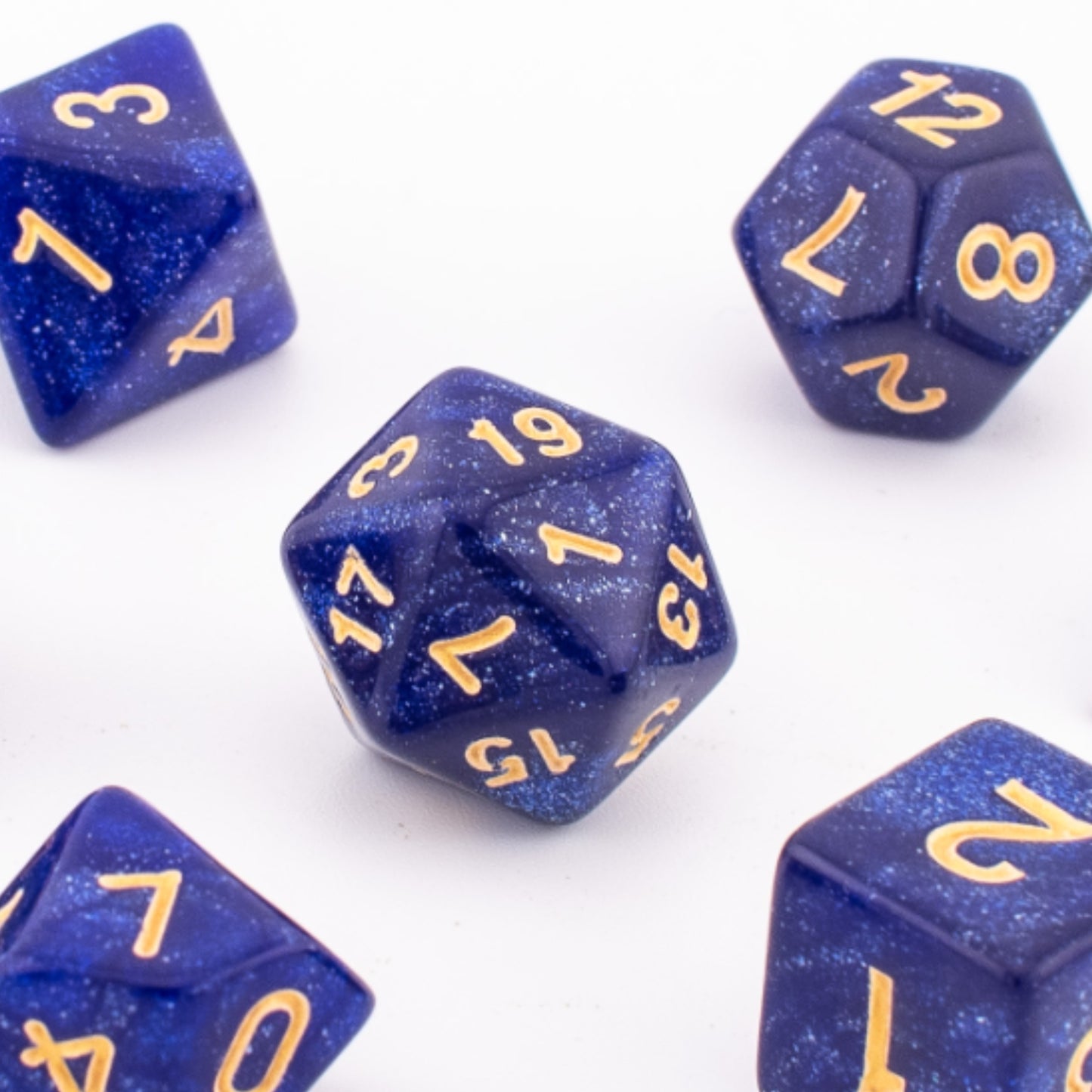 Stellar Void | Soft Edge Dice | Acrylic | 7 Piece Set