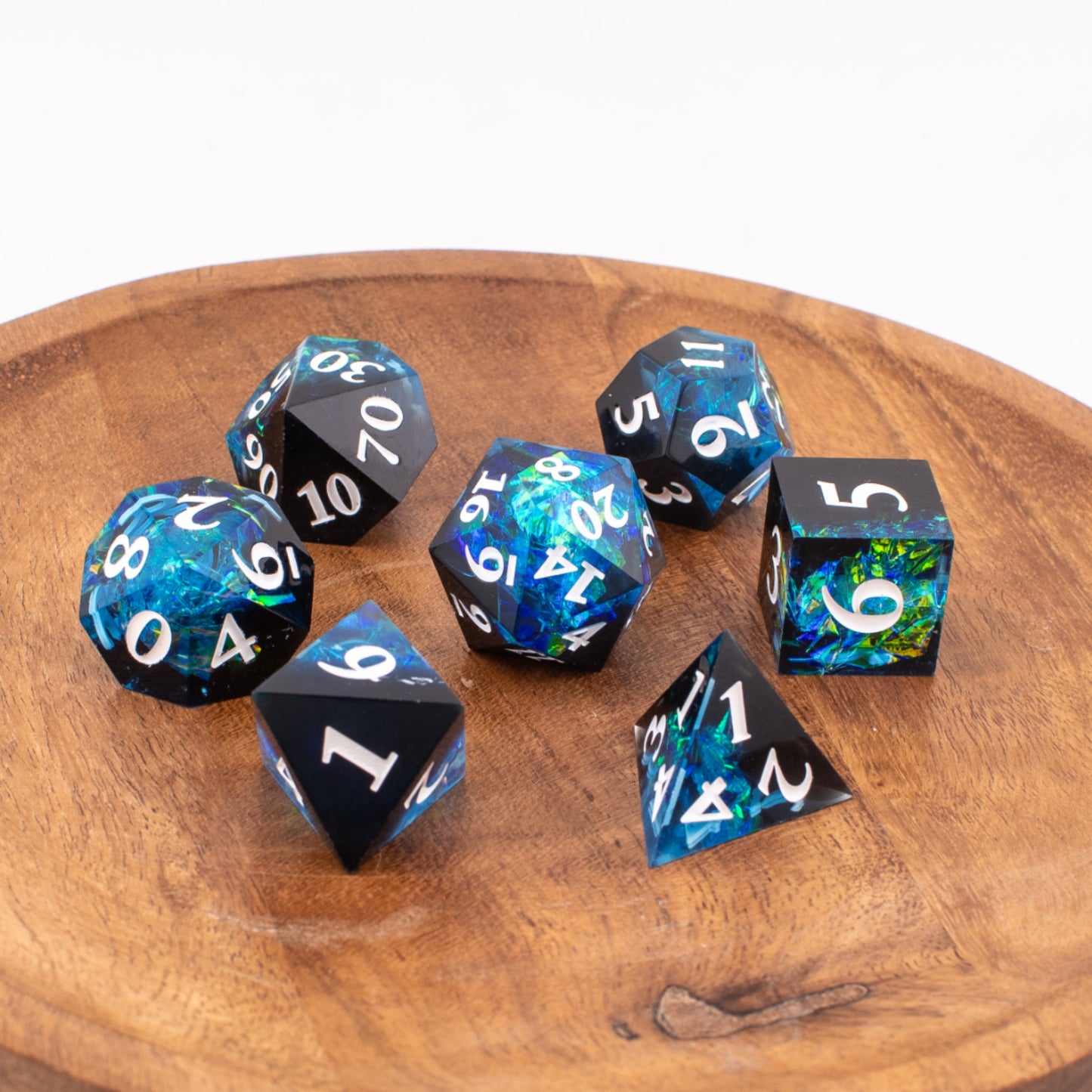 Abyssal Void | Sharp Edge Resin Dice | 7 Piece Set