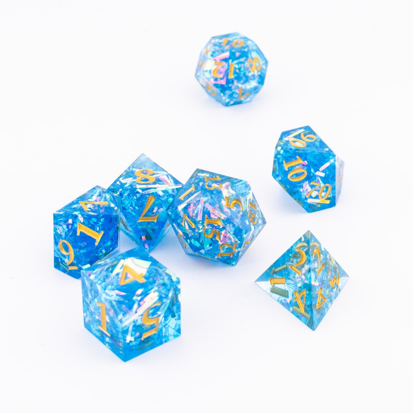 Nebula Voyager | Sharp Edge Dice | Resin | 7 Piece Set
