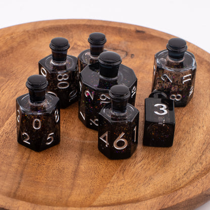 Shadow Elixir | Potion Bottle Liquid Core Dice | 7 Piece Set