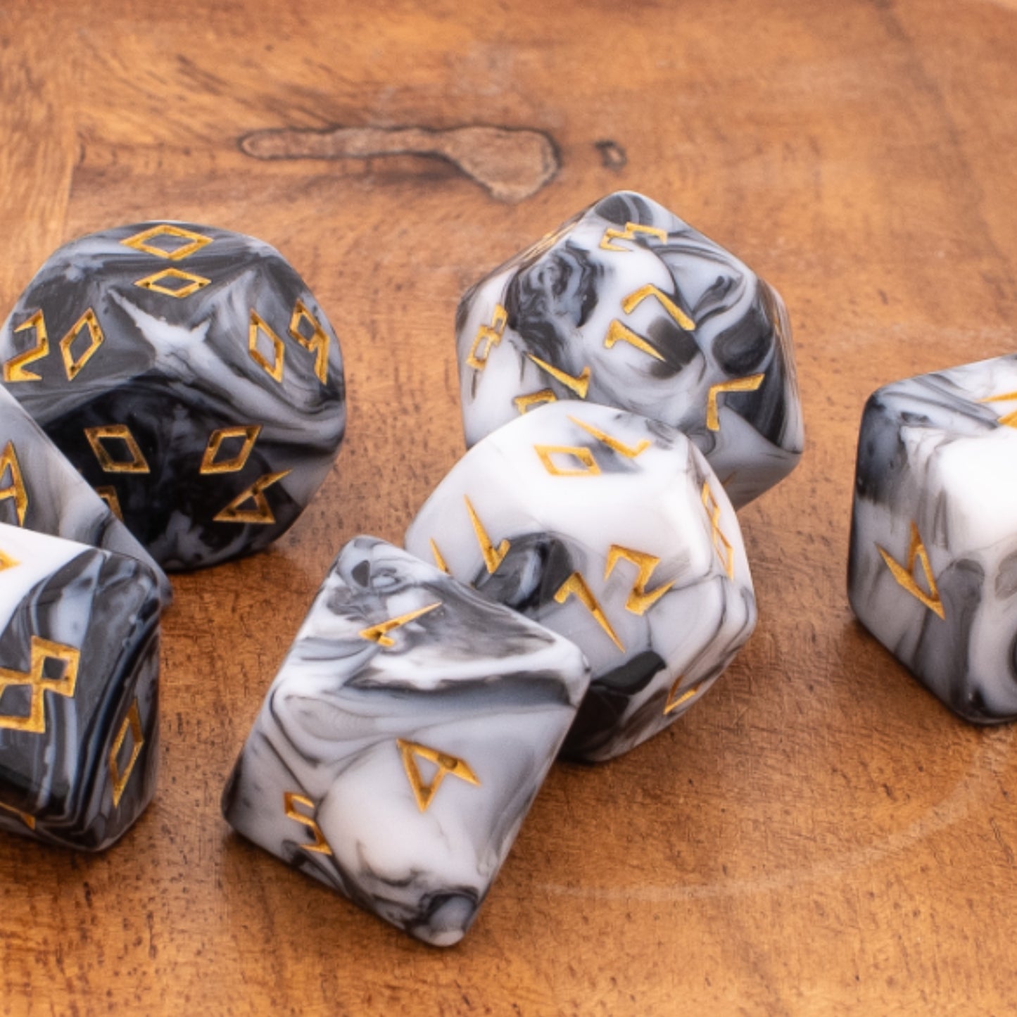 Midnight Omen | Soft Edge Dice | Acrylic | 7 Piece Set