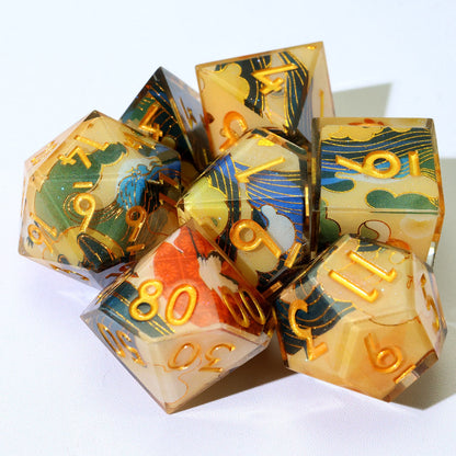 Whispering Glade | Art Core Dice | 7 Piece Set