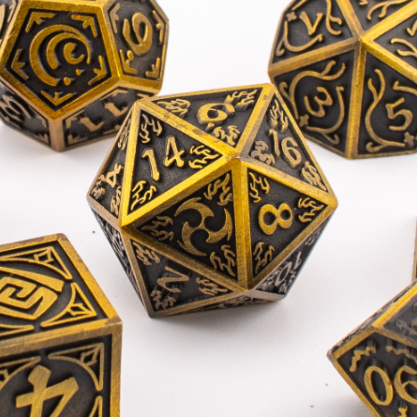 Sovereign Elements | Metal Dice Set | Solid Metal | 7 Piece Set