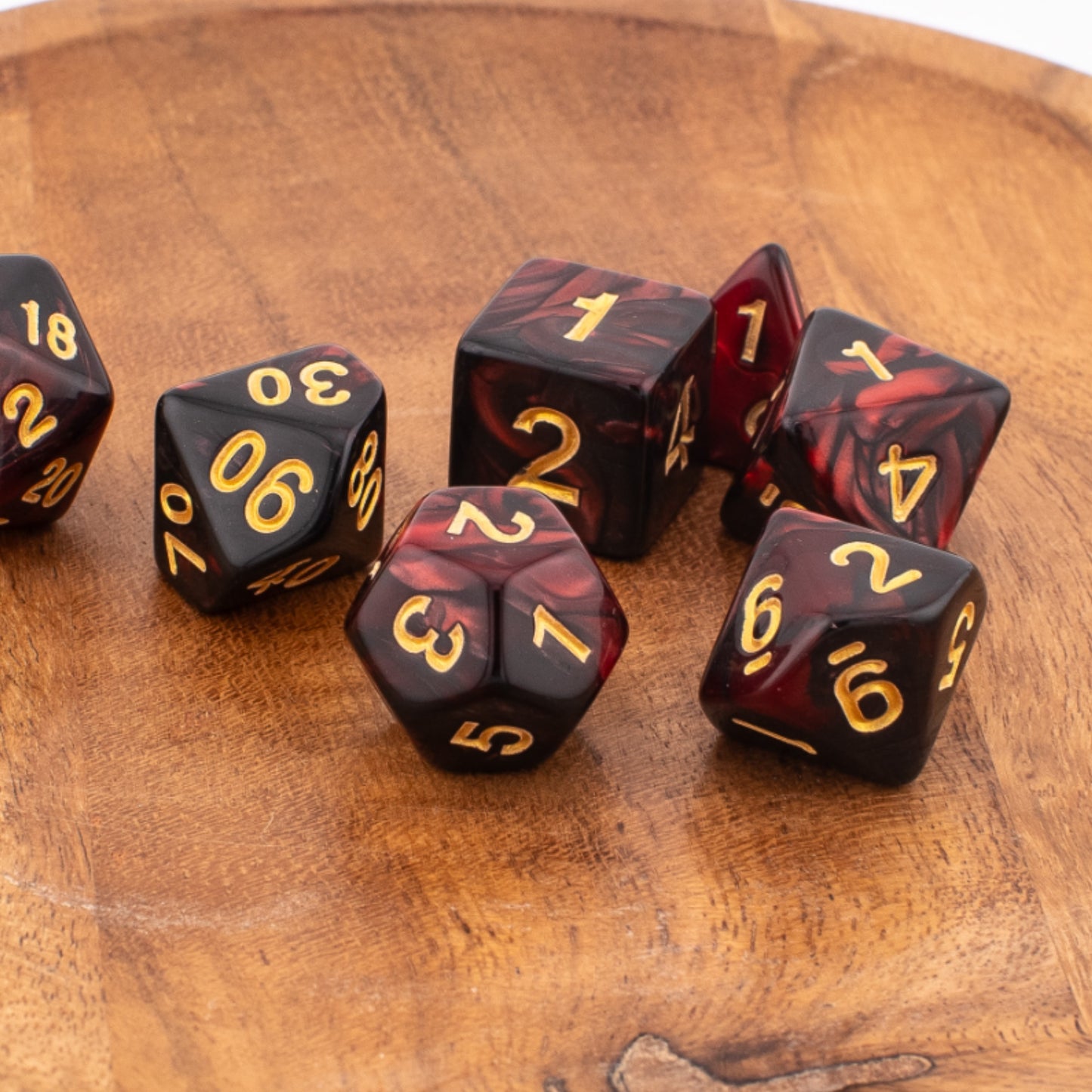 Blood Ritual | Round Edge Acrylic Dice | 7 Piece Set