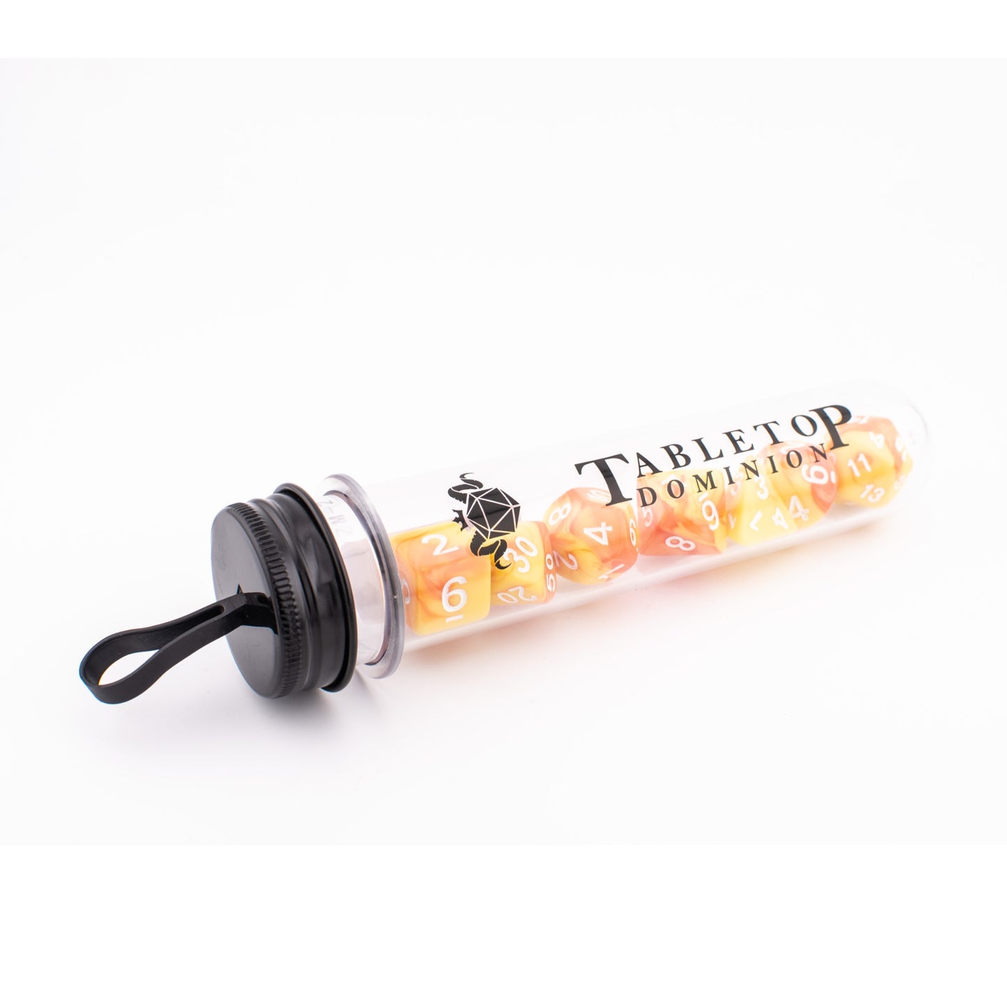 Sunset Marbled | Soft Edge Dice | Acrylic | 7 Piece Set