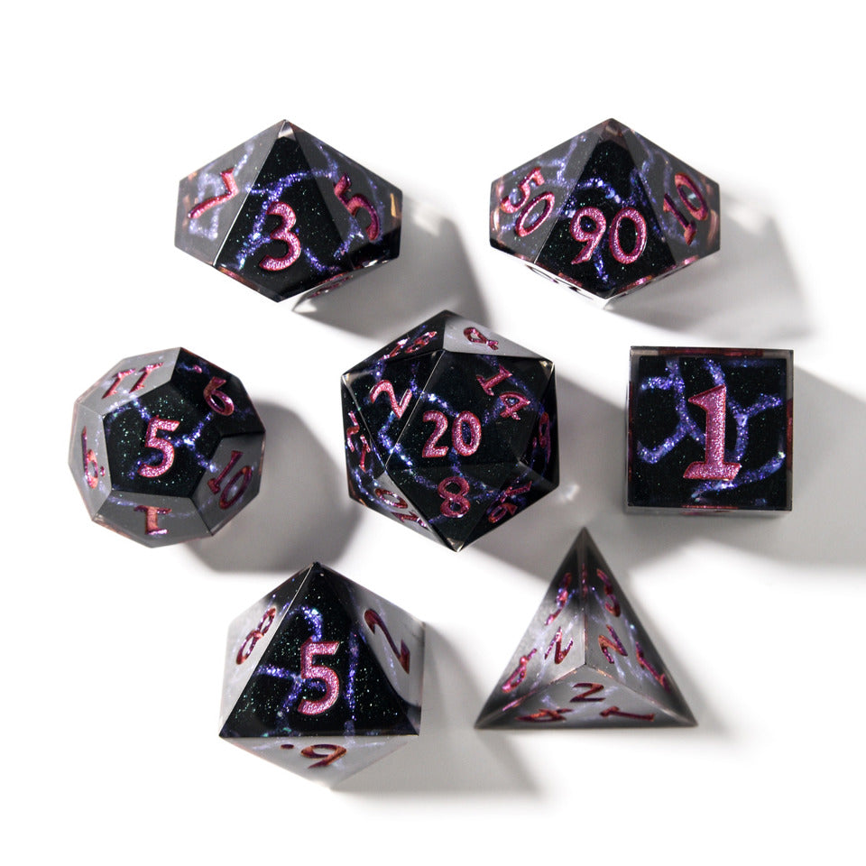 Violet Rift | Art Core Dice| 7 Piece Set