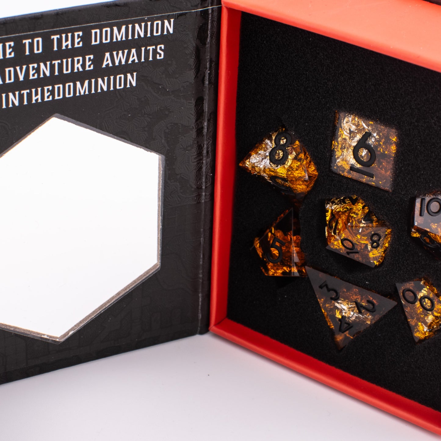 Molten Ember | Sharp Edge Resin Dice | 7 Piece Set