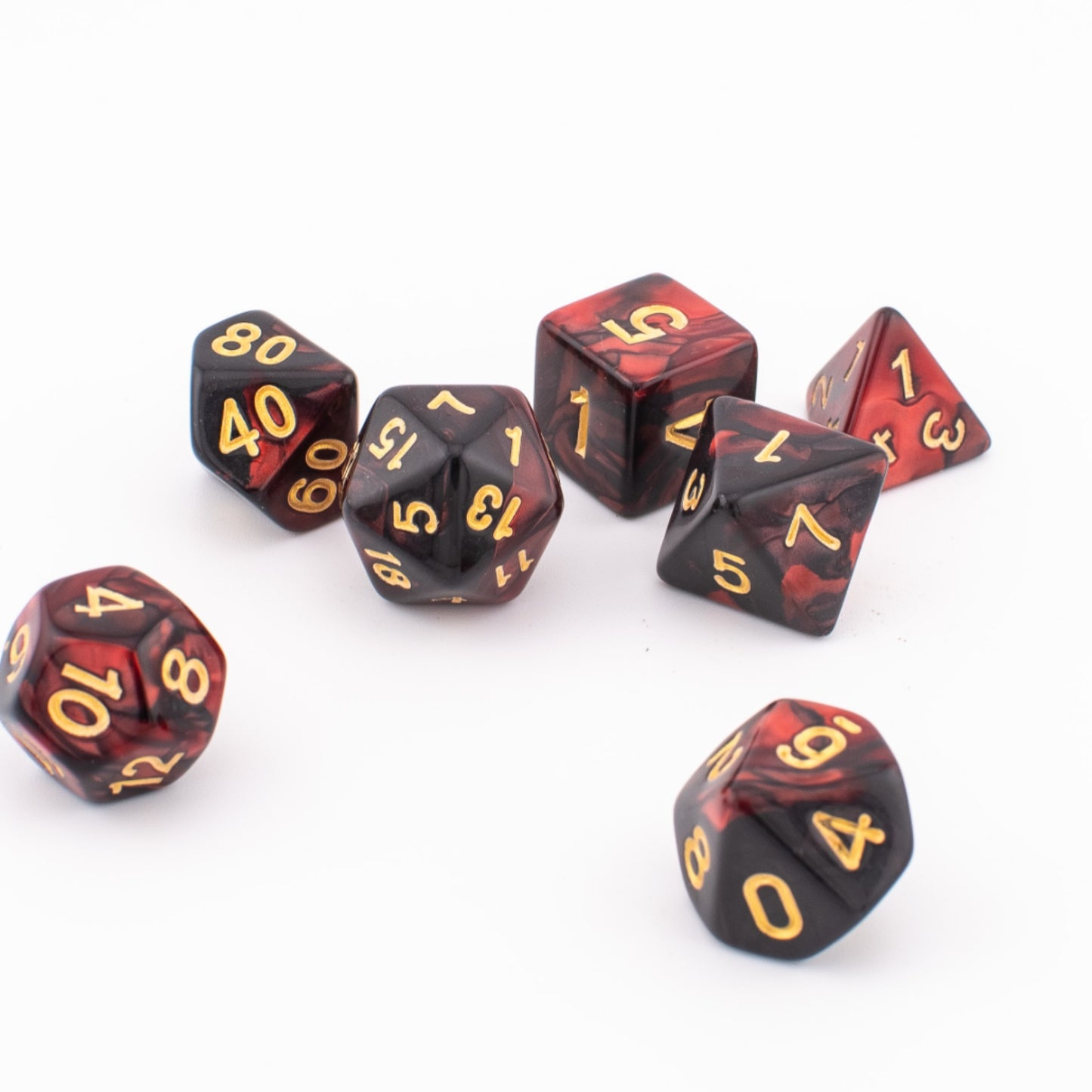Blood Ritual | Round Edge Acrylic Dice | 7 Piece Set