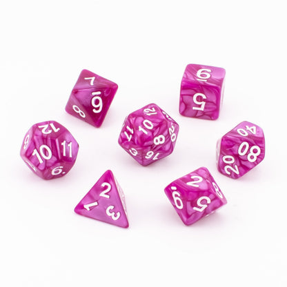 Whispering Wisteria | Tabletop RPG Dice | Acrylic | 7 Piece Set
