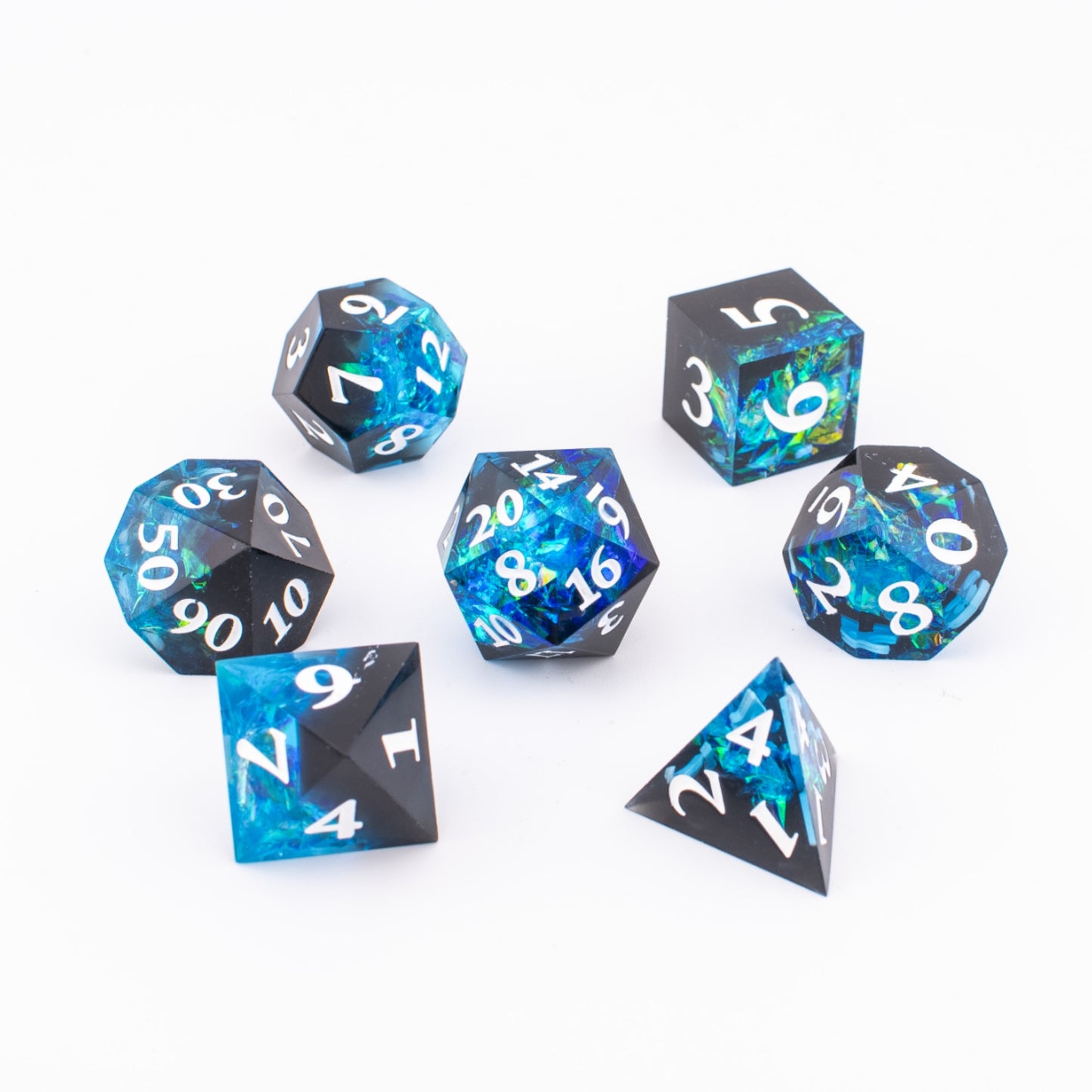 Abyssal Void | Sharp Edge Resin Dice | 7 Piece Set
