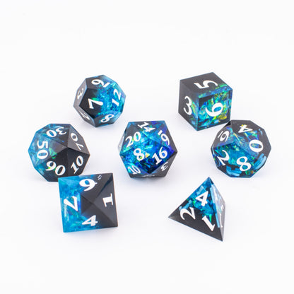 Abyssal Void | Sharp Edge Resin Dice | 7 Piece Set
