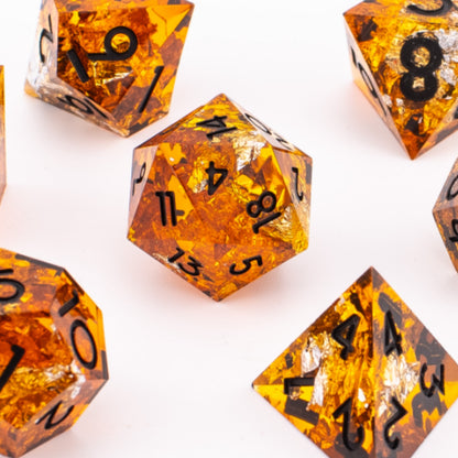 Molten Ember | Sharp Edge Resin Dice | 7 Piece Set