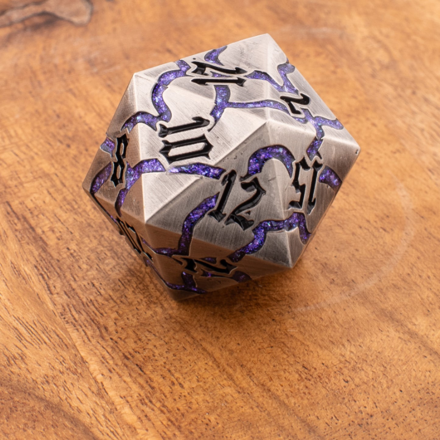 Abyssal Void | Oversized Metal D20 | Solid Metal | Single D20