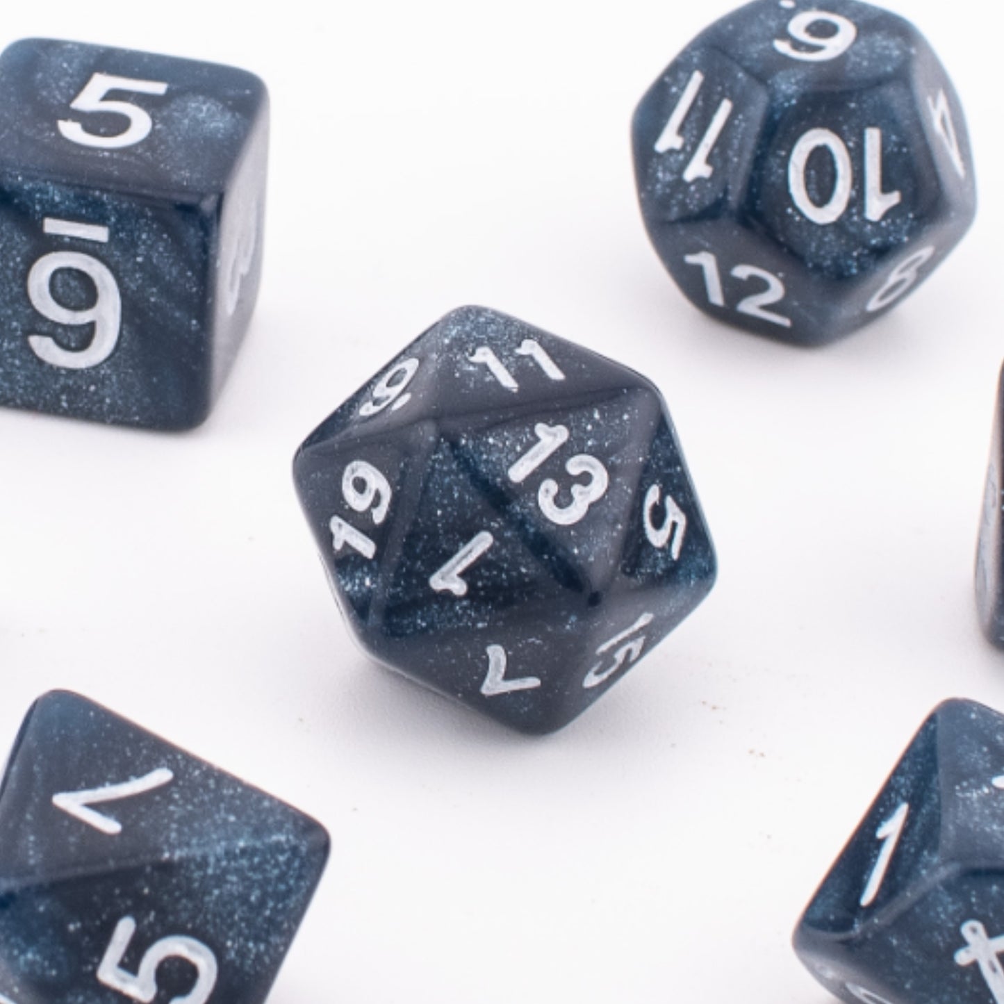 Galactic Void | Soft Edge Dice | Acrylic | 7 Piece Set
