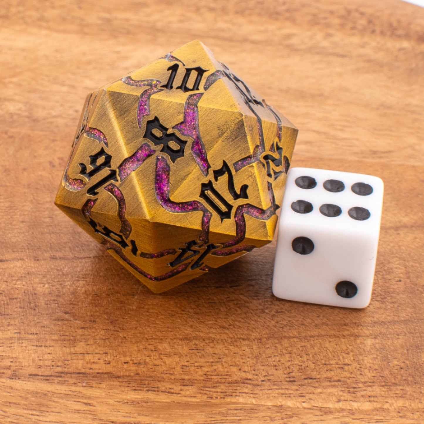 Crimson Crucible | Heavy Chonk D20 | Solid Metal | Single D20