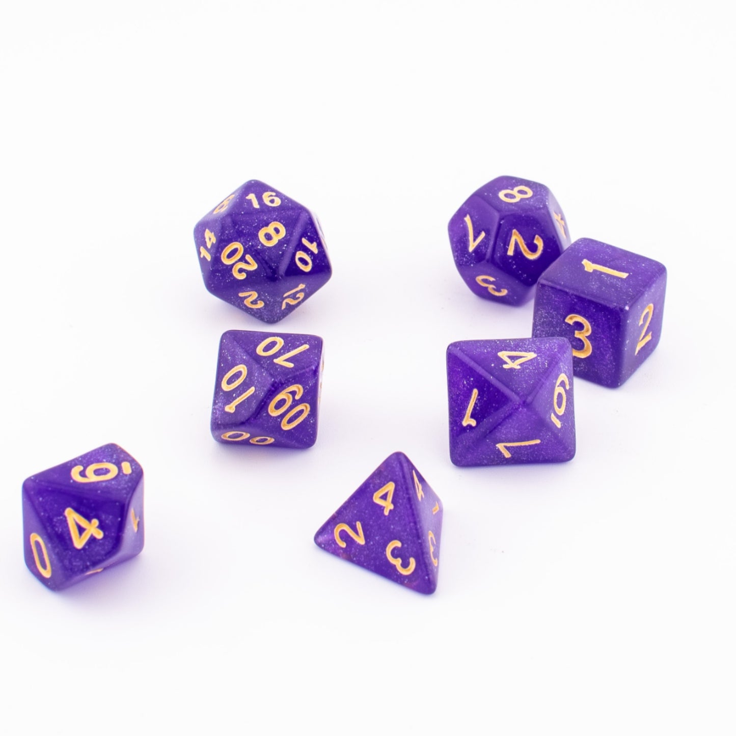 Celestial Twilight | Soft Edge Dice | Acrylic | 7 Piece Set