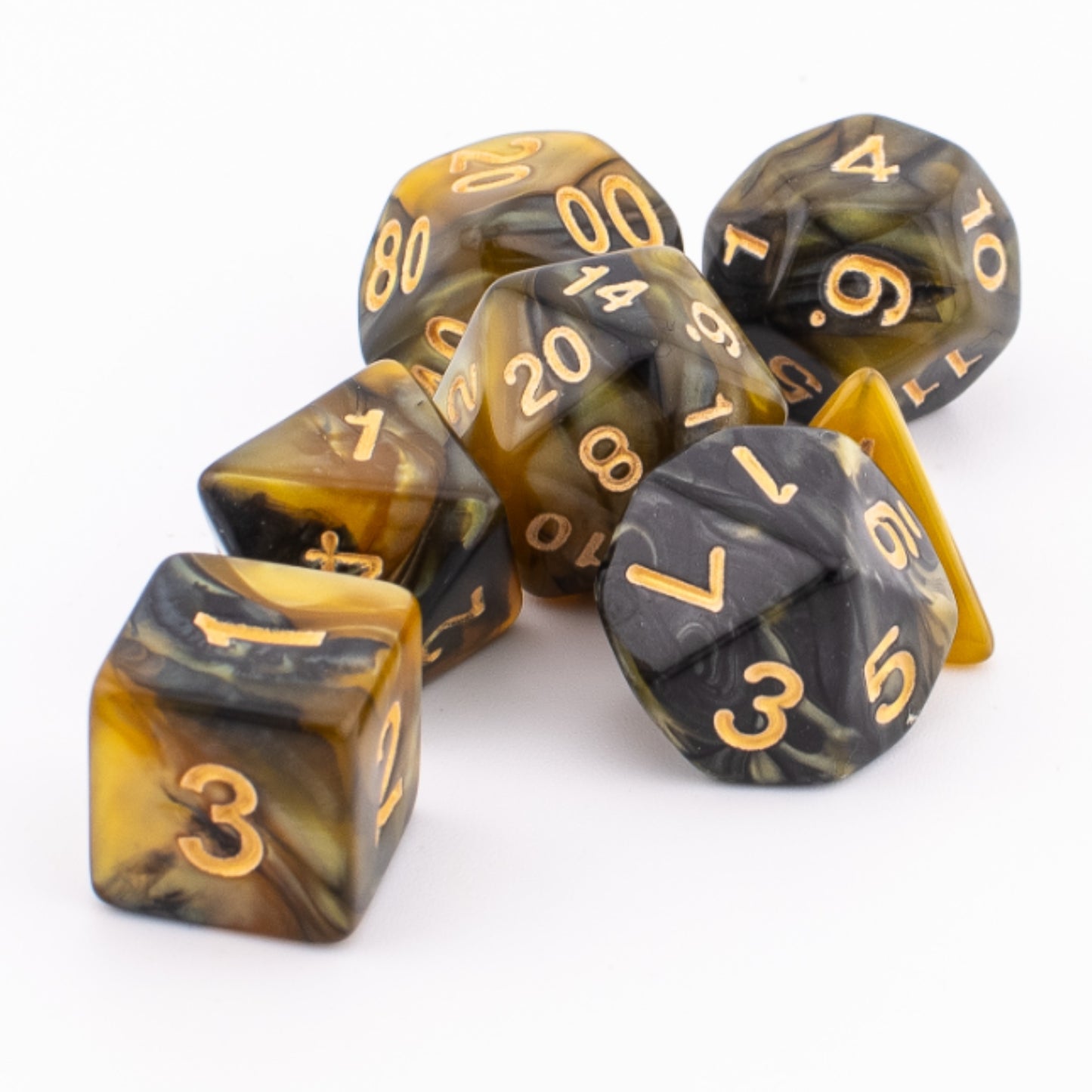 Venomous Sting | Soft Edge Acrylic Dice Set | 7 Piece Set