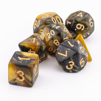 Venomous Sting | Soft Edge Acrylic Dice Set | 7 Piece Set
