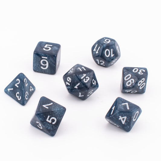 Galactic Void | Soft Edge Dice | Acrylic | 7 Piece Set