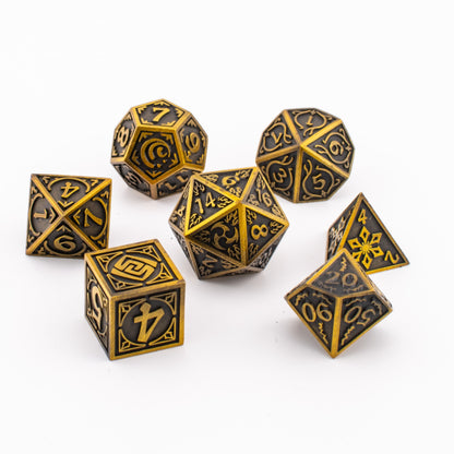 Sovereign Elements | Metal Dice Set | Solid Metal | 7 Piece Set