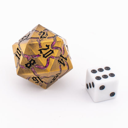 Crimson Crucible | Heavy Chonk D20 | Solid Metal | Single D20