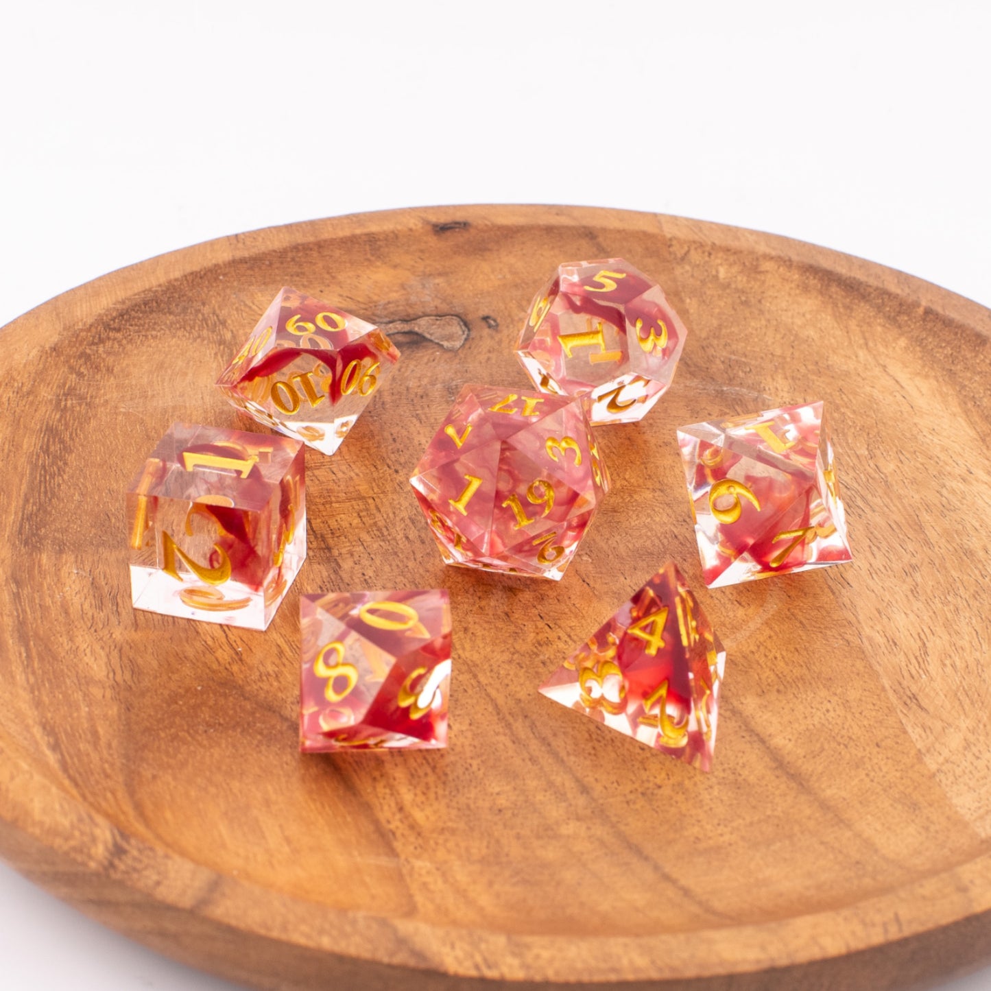 Blood Ritual | Sharp Edge Resin Dice | 7 Piece Set