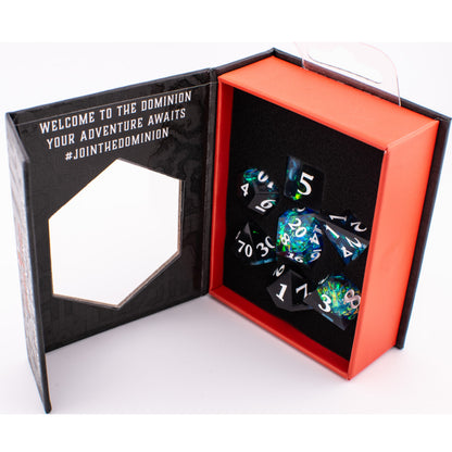Abyssal Void | Sharp Edge Resin Dice | 7 Piece Set