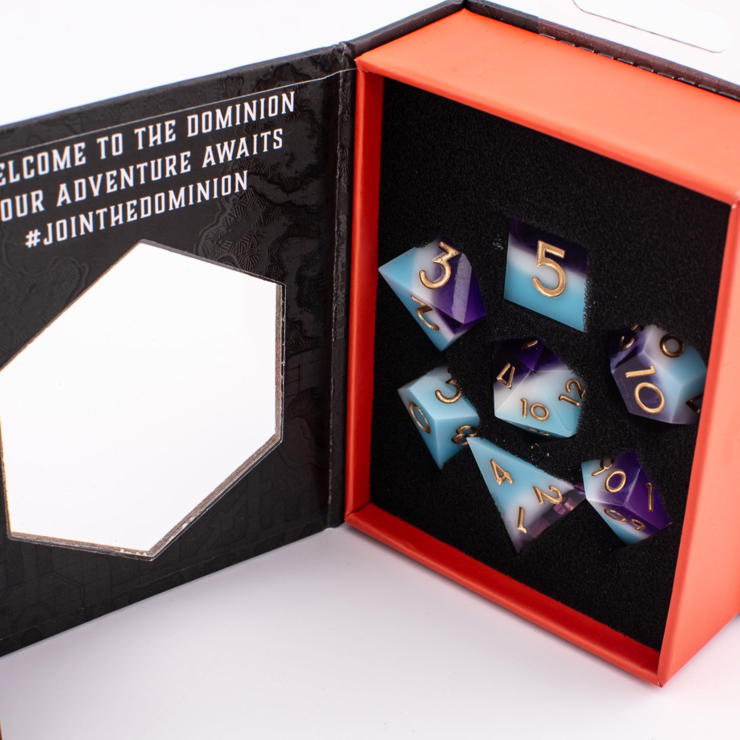 Mystic Pride | Sharp Edge Resin Dice | 7 Piece Set