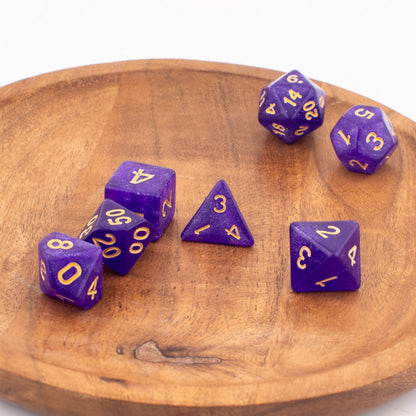 Celestial Twilight | Soft Edge Dice | Acrylic | 7 Piece Set