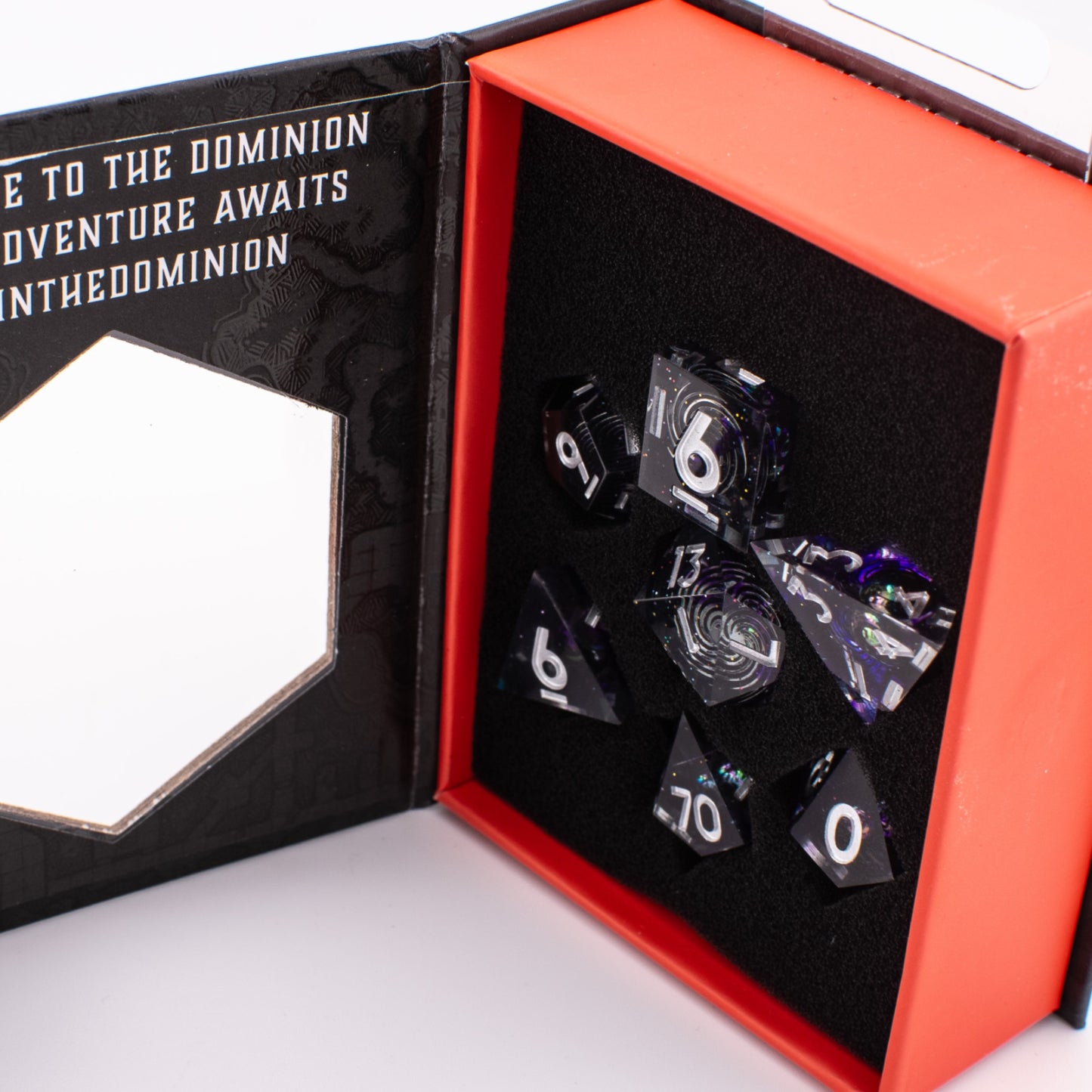 Celestial Orbit | Sharp Edge Dice | Resin | 7 Piece Set
