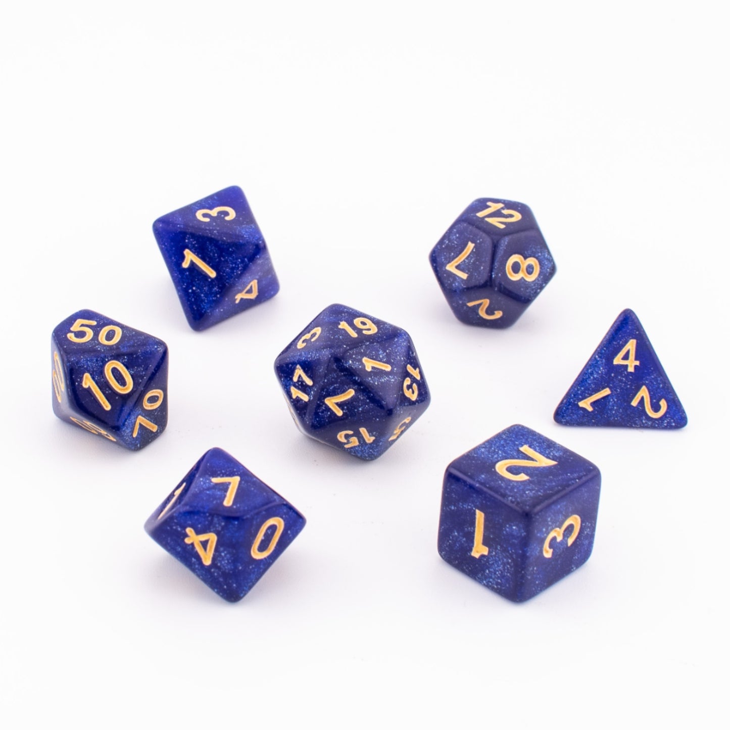 Stellar Void | Soft Edge Dice | Acrylic | 7 Piece Set