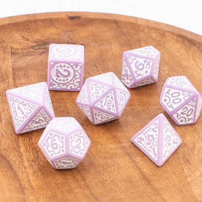 Mystic Orchid | Soft Edge Dice | Acrylic | 7 Piece Set
