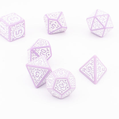 Mystic Orchid | Soft Edge Dice | Acrylic | 7 Piece Set