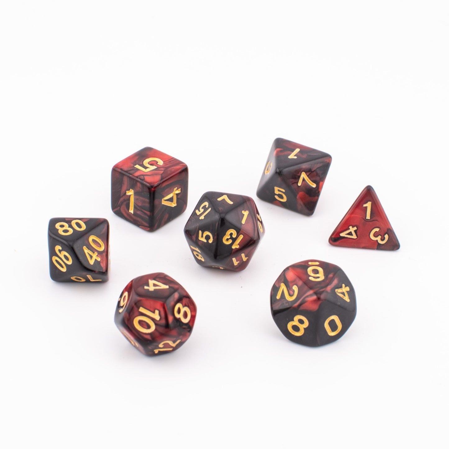 Blood Ritual | Round Edge Acrylic Dice | 7 Piece Set