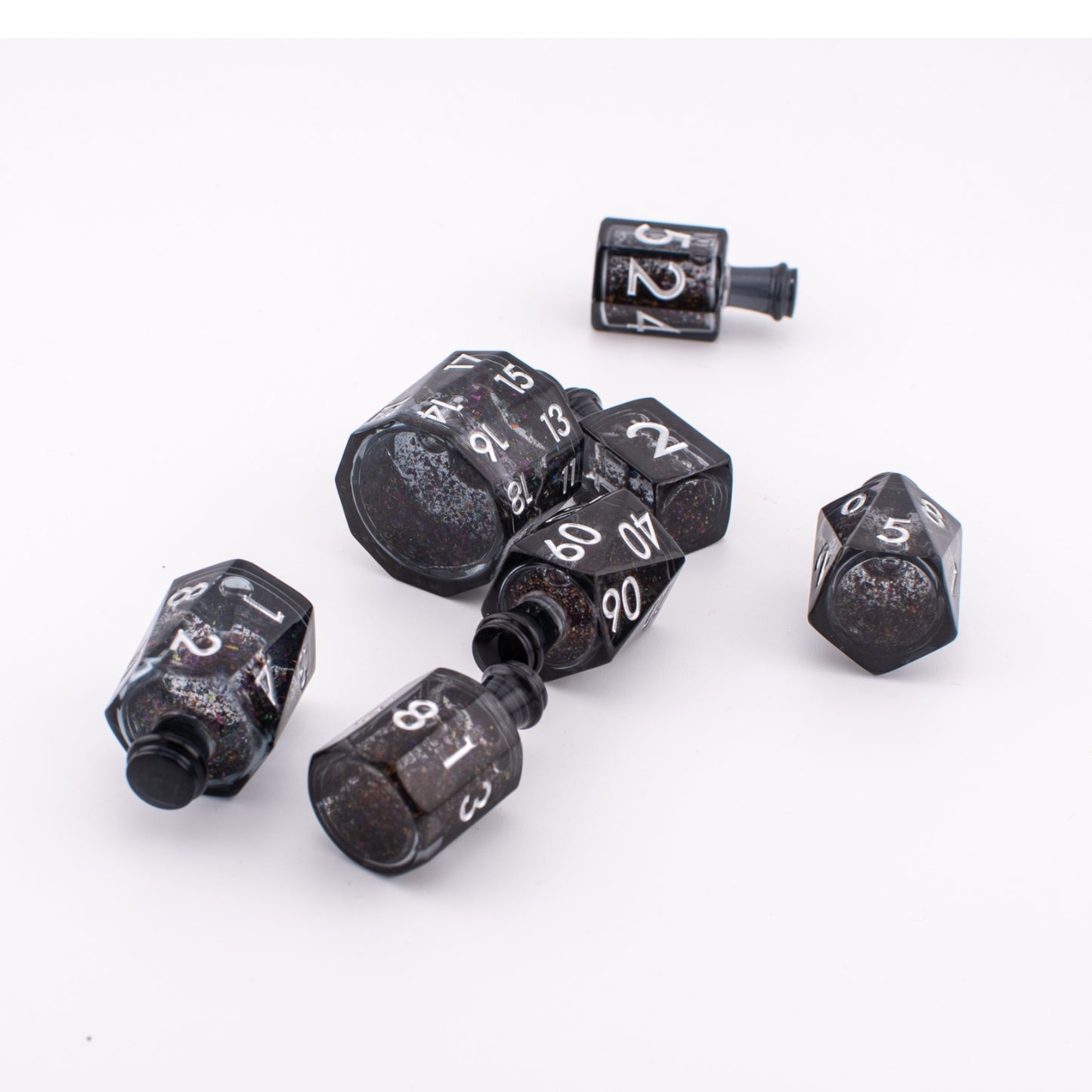 Shadow Elixir | Potion Bottle Liquid Core Dice | 7 Piece Set