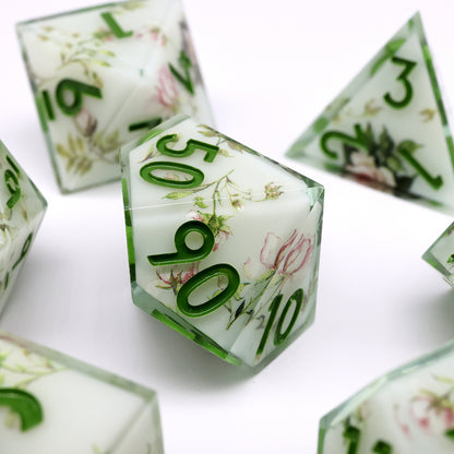 Floral Notes | Art Core Dice| 7 Piece Set